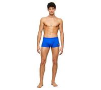 Diesel Men's BMBX-Hero Lycra Boxer Swim Trunks, Blue Web, Large