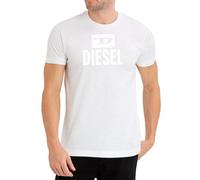 Diesel - Men's Crew Neck Slim Fit T-Shirt - T-Diego Tone On Tone, White, XXL