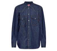 Diesel Mens Dark Blue Denim Shirt Cotton - Size Medium