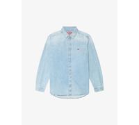 Diesel Mens Diesel D-Simple Logo-Embroidered Denim Shirt 1 S