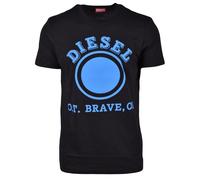Diesel Mens Dot Logo Black T-Shirt Cotton - Size X-Large