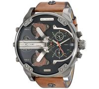 Diesel Men's DZ7332 Mr Daddy 2.0 Gunmetal Brown Leather Watch