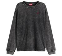 Diesel Men's Garment Dyed Long Sleeve T-Shirt Caviar Medium