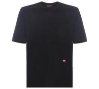Diesel Mens Graffiti Block Logo Black T-Shirt Cotton - Size Medium
