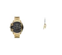 Diesel Men's Griffed Gold-Tone Stainless Steel Watch and Earrings, Set