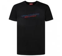 Diesel Mens Industry Denim Division Logo Black T-Shirt Cotton - Size Small