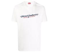 Men's Diesel Industry Denim Division Logo White T-Shirt - Size: Regular/36