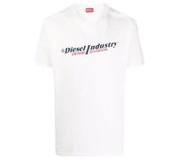 Diesel Men's Industry Denim Logo White T-Shirt | Size: Small Diesel White S
