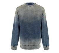Diesel Mens Krib Ne Distressed SweatshirtXS Blue Denim GT28534