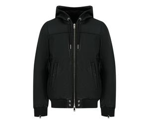 Diesel Mens L-Rooney Black Leather Jacket - Size Large