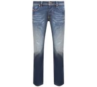 Diesel Larkee-X Straight Fit Stone Washed Dark Blue Jeans