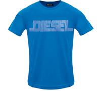 Diesel Mens Monotone Logo Blue Sapphire T-shirt Cotton - Size Small