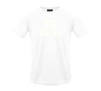 Diesel Mens Monotone Logo T-Shirt - Bright White - XL - Bright White