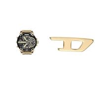 Diesel Men's Mr. Daddy 2.0 Gold-Tone Stainless Steel Watch and Earring, Set