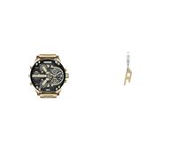 Diesel Men's Mr. Daddy 2.0 Gold-Tone Stainless Steel Watch and Earrings, Set