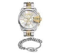 Diesel Men's Multicolor Watch and Oval D Logo Bracelet Silver-Tone Stainless Steel, Set