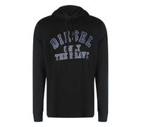Diesel Mens Only The Brave Logo Hooded T-Shirt - Black - Black - S