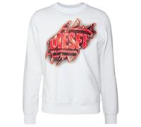 Peel Effect Logo White Sweatshirt Diesel White M