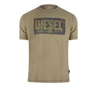 Diesel Men's Pelican Short Sleeve Round T-shirt in Stone | Size: Small Diesel Stone S
