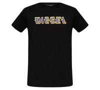 Diesel Mens Pixel Logo Black T-Shirt Cotton - Size Medium
