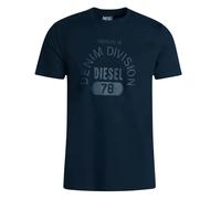 Diesel Mens Property Of Denim Division Logo Navy Blue T-Shirt Cotton - Size X-Small