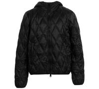 Diesel Mens Quilted Black Hooded Coat Polyamide - Size Medium