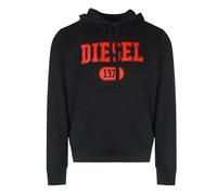 Diesel Men's Red 1978 Logo Black Hoodie | Size: Medium Diesel Black M
