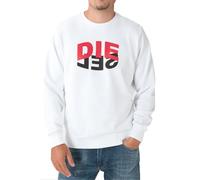 Diesel Men's S-GIRK-N80 FELPA Sweatshirt White