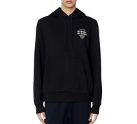 Diesel Mens Saloon Logo Black Hoodie Cotton - Size X-Large