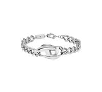 Diesel Men's Silver tone Stainless steel with lobster clasp closure bracelet, Light grey