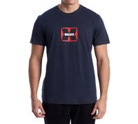 Diesel Mens Slim Fit Short Sleeve T-Shirt A03848_RPATI - Blue - Size X-Large