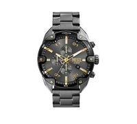 Diesel Men's Spiked Chronograph Gunmetal Stainless Steel Watch, Grey, Men Grey