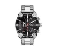 Diesel Mens Spiked Chronograph Stainless Steel Watch, DZ4709, Silver, Men Ilver