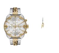 Diesel Men's Spiked Two-Tone Stainless Steel Watch and Gold-Tone Earrings, Set
