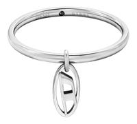 Diesel Men's Stainless Steel Band Rings, 6.5, Silver tone
