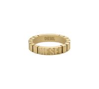Diesel Men's Stainless Steel Band Rings, 8, Pale Gold tone
