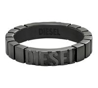 Diesel Men's Stainless Steel Band Rings, 9, Graphite