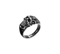 Diesel Men's Stainless Steel Nugget Rings Matte Black