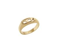 Diesel Men's Stainless Steel Signet Rings Soft Gold