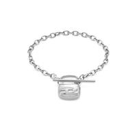 Diesel Men's Stainless Steel Toggle clasp closure Bracelet Sonic Silver