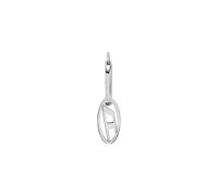Diesel Men's Stainless Steel with Hoop closure dangle Earrings, Ash grey