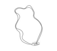 Diesel Men's Stainless Steel with Toggle clasp closure necklace Brushed Silver