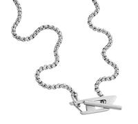 Diesel Men's Stainless Steel with Toggle clasp closure necklace Light Silver