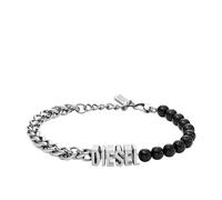 Diesel Unisex Font Silver Stainless Steel Bracelet, DX1541040