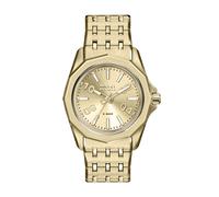 Diesel Men's Stinger Gold Dial Three-Hand Gold-Tone Stainless Steel Bracelet Watch