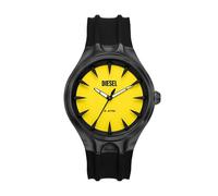 Diesel Watches Diesel Gents Streamline Yellow Dial Black Silicone Strap Watch
