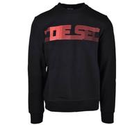 Diesel Mens Striped Logo Black Sweatshirt Cotton - Size 3XL