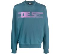 Diesel Mens Striped Logo Blue Sweatshirt Cotton - Size 3XL