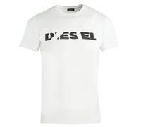 Diesel Mens T-Diego-Brok Ripped Logo White T-Shirt material_cotton - Size Medium