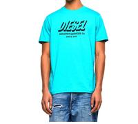 Diesel Men's T-DIEGOS-A5 T-Shirt Round Neck Short Sleeve Turquoise
